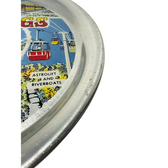 Vintage DFW Six Flags Over Texas Souvenir Decorative Plate 11” Amusement Park - Picture 4 of 14